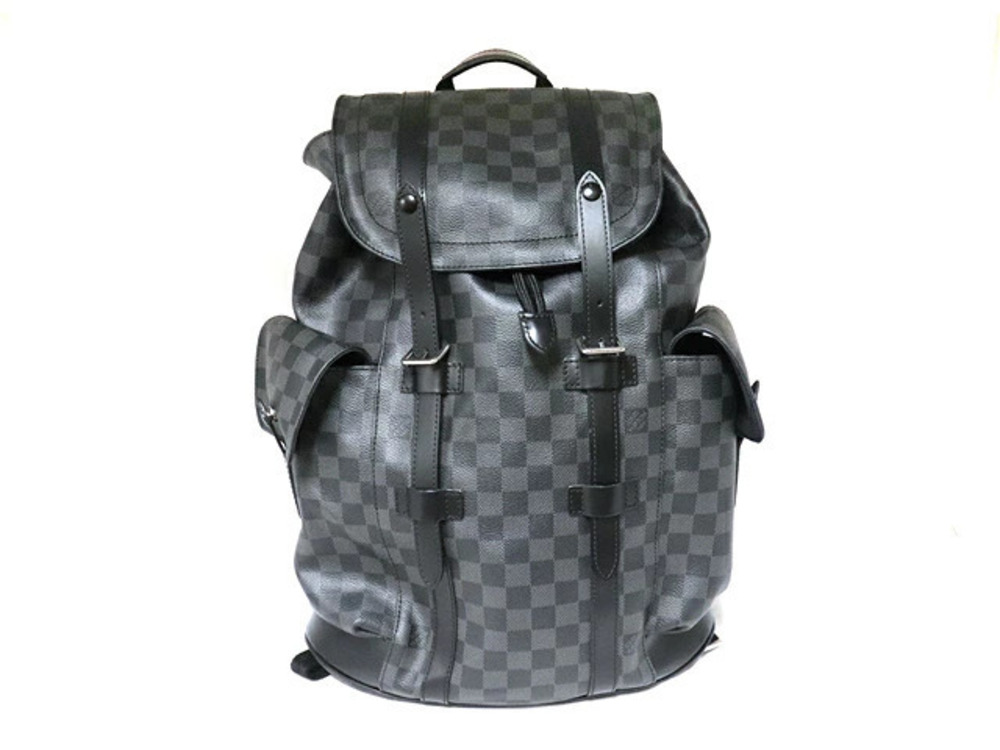 LOUIS VUITTON Christopher Backpack Damier Graphite Black